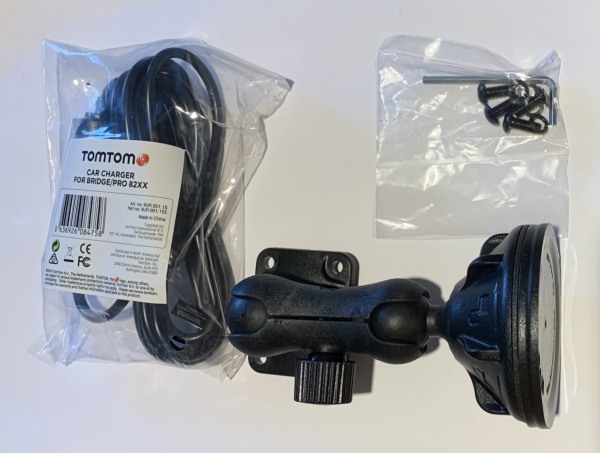 TomTom Telematics Supporto ram per parabrezza + Caricabatterie per auto Bridge/Pro 827x NC TT